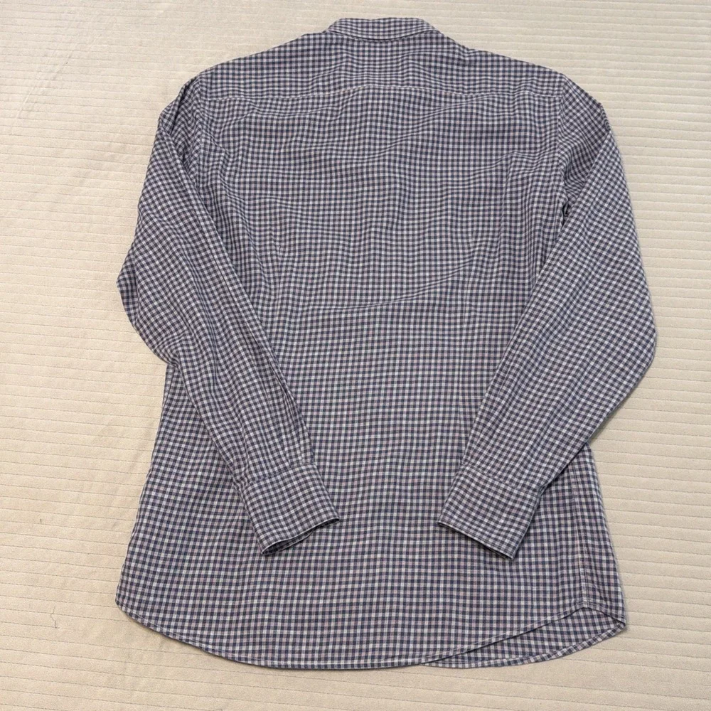 Ermenegildo Zegna Purple Plaid Long Sleeve Button Down Dress Shirt Men's Size M